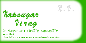napsugar virag business card
